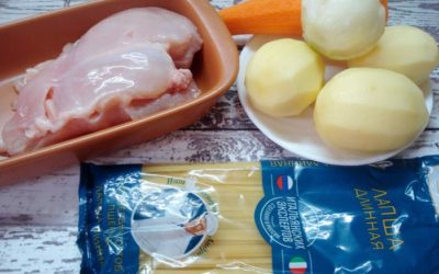 Детский суп с осьминожками