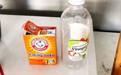 Мастер-класс: чистка кухонного фартука cодой и уксусом