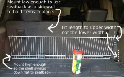 Удобная складывающаяся полка в багажник автомобиля