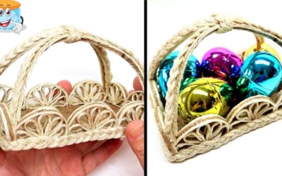 Корзинка Лимонные Дольки Своими Руками из Джута  Подарок