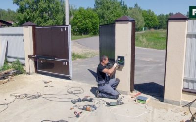 Установка автоматических распашных ворот // FORUMHOUSE