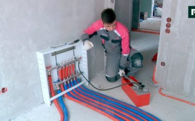 Монтаж коллектора теплого пола с системой автоматического регулирования // FORUMHOUSE