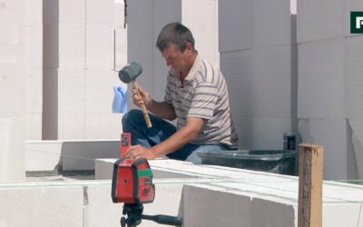 Кладка первого ряда блоков. СТРОИТЕЛЬНЫЕ ЛАЙФХАКИ // FORUMHOUSE