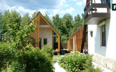 Комплекс с домом-баней и мастерской в стиле барнхаус // FORUMHOUSE