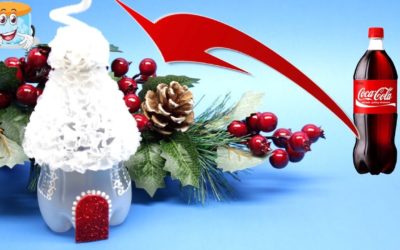 Новогодние Поделки Как Сделать Зимний Домик из Пластиковой Бутылки Своими Руками