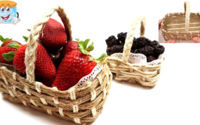 Украшение Стола Лукошко Корзинка из Джута Своими Руками