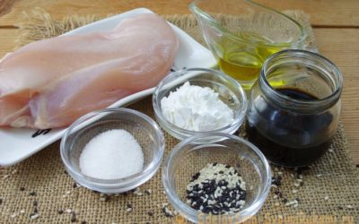 Куриное филе в соевом соусе на сковороде