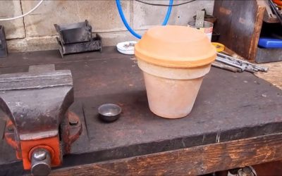 Как расплавить алюминий в цветочном горшке