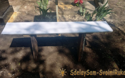 Как сделать деревянно-пластиковую лавку почти без затрат