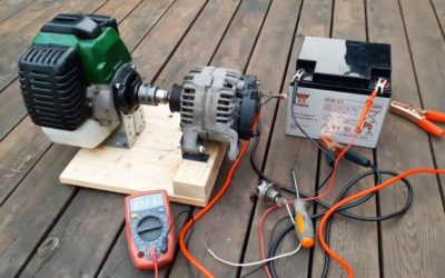Простой бензиновый генератор из доступных деталей своими руками
