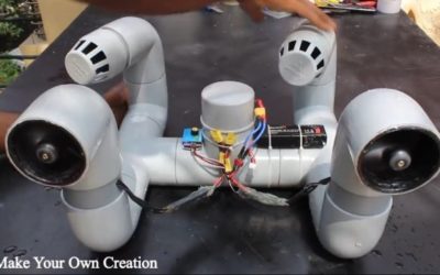 Кондиционер из ПВХ деталей и моторов 4500kv