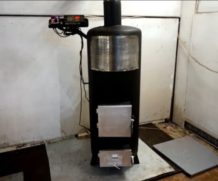 Эффективная печь с пропеллером для гаража или мастерской