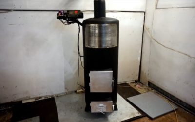 Эффективная печь с пропеллером для гаража или мастерской